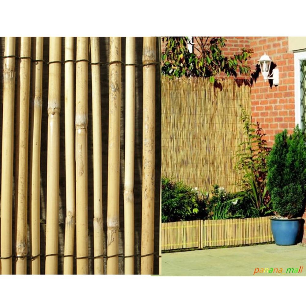 Garden peeled reed roll screen screening edging fencing natural