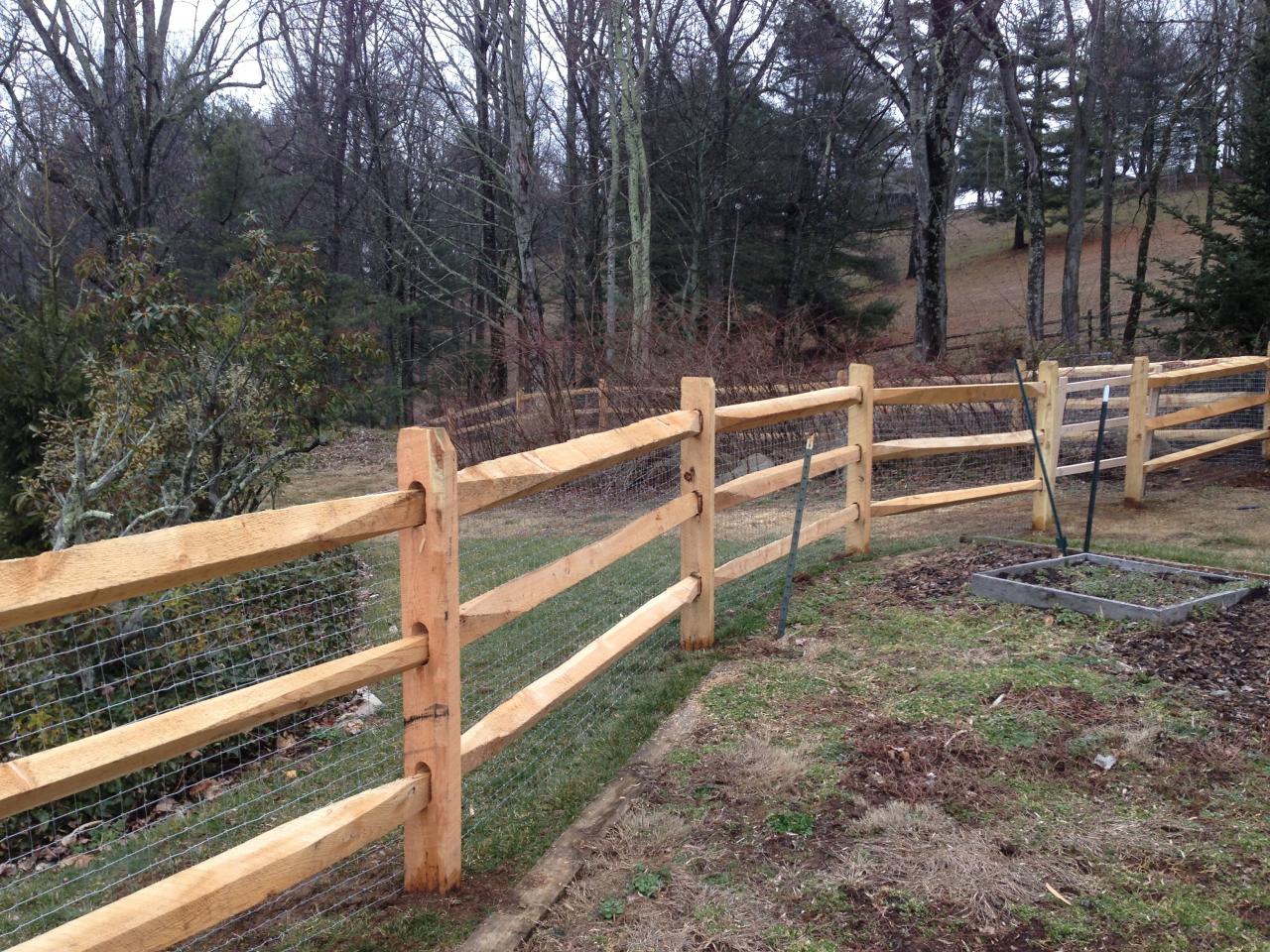 Installing a split rail fence