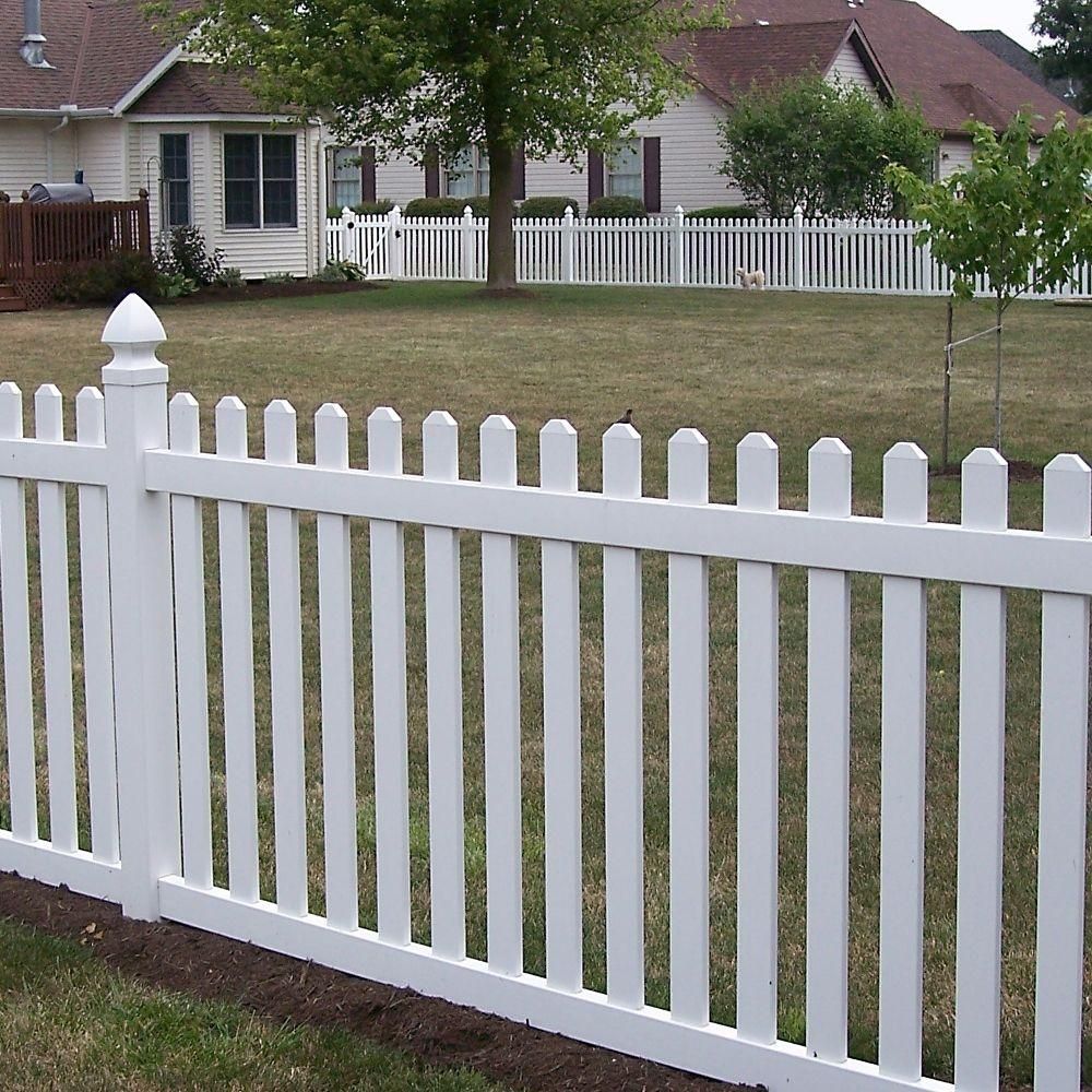 Vinyl picket fence installation