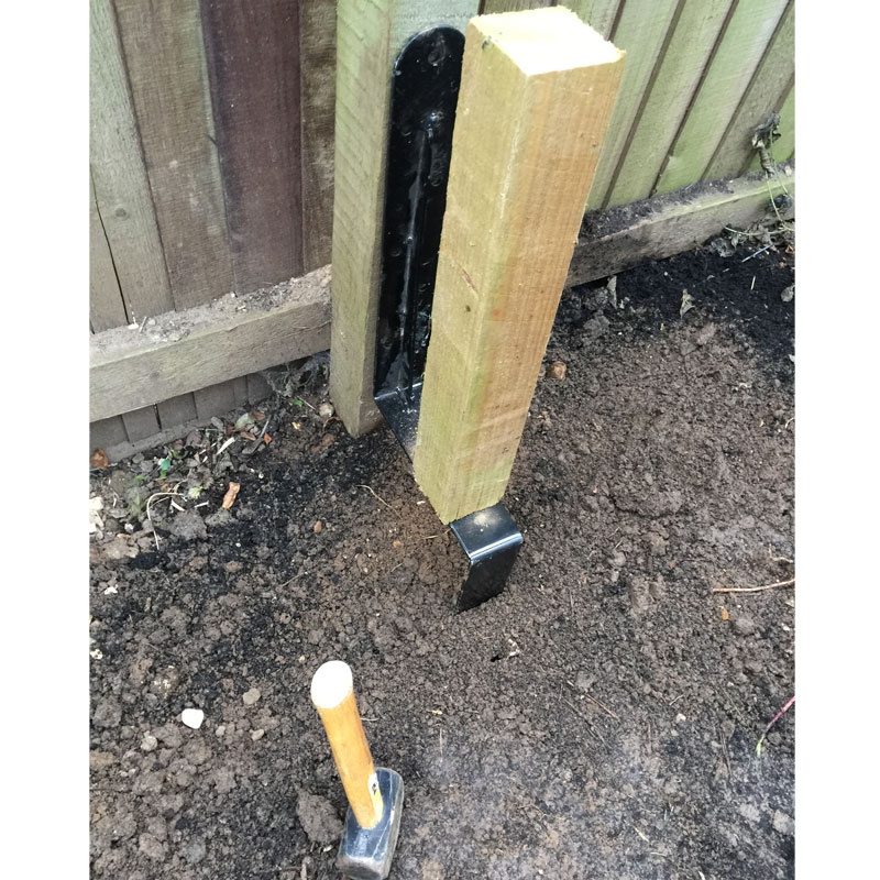 Snapped fence post repair