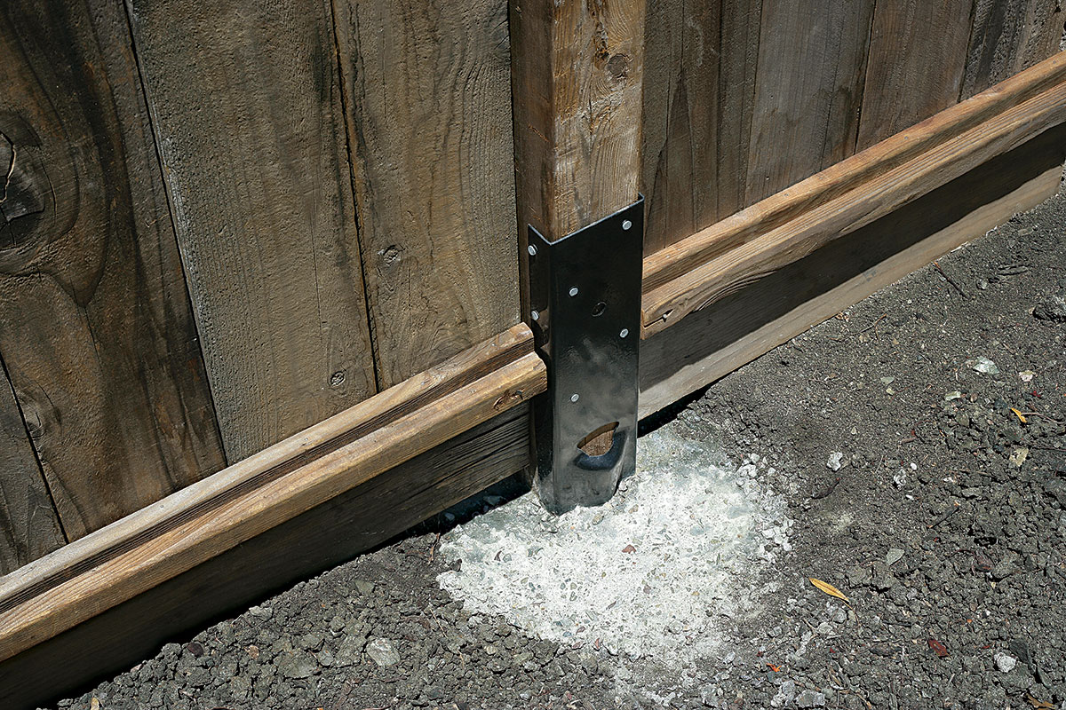 Fix broken wood fence post