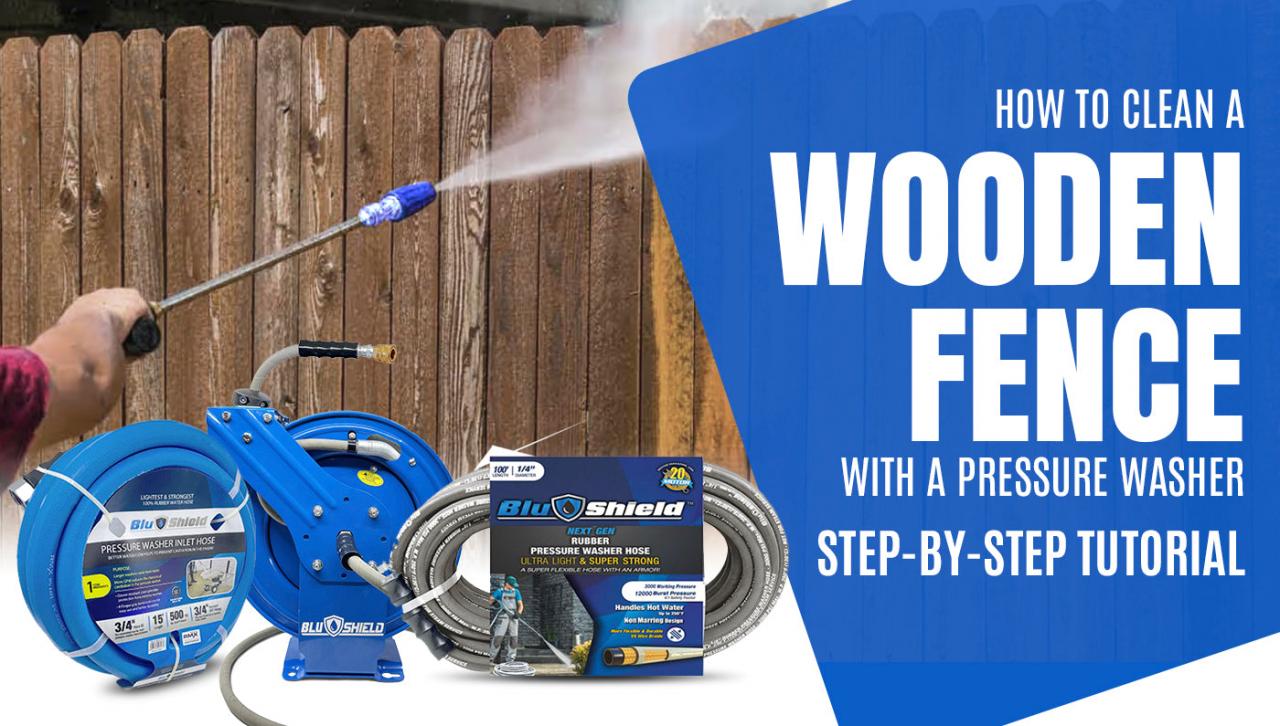 Pressure washer fence
