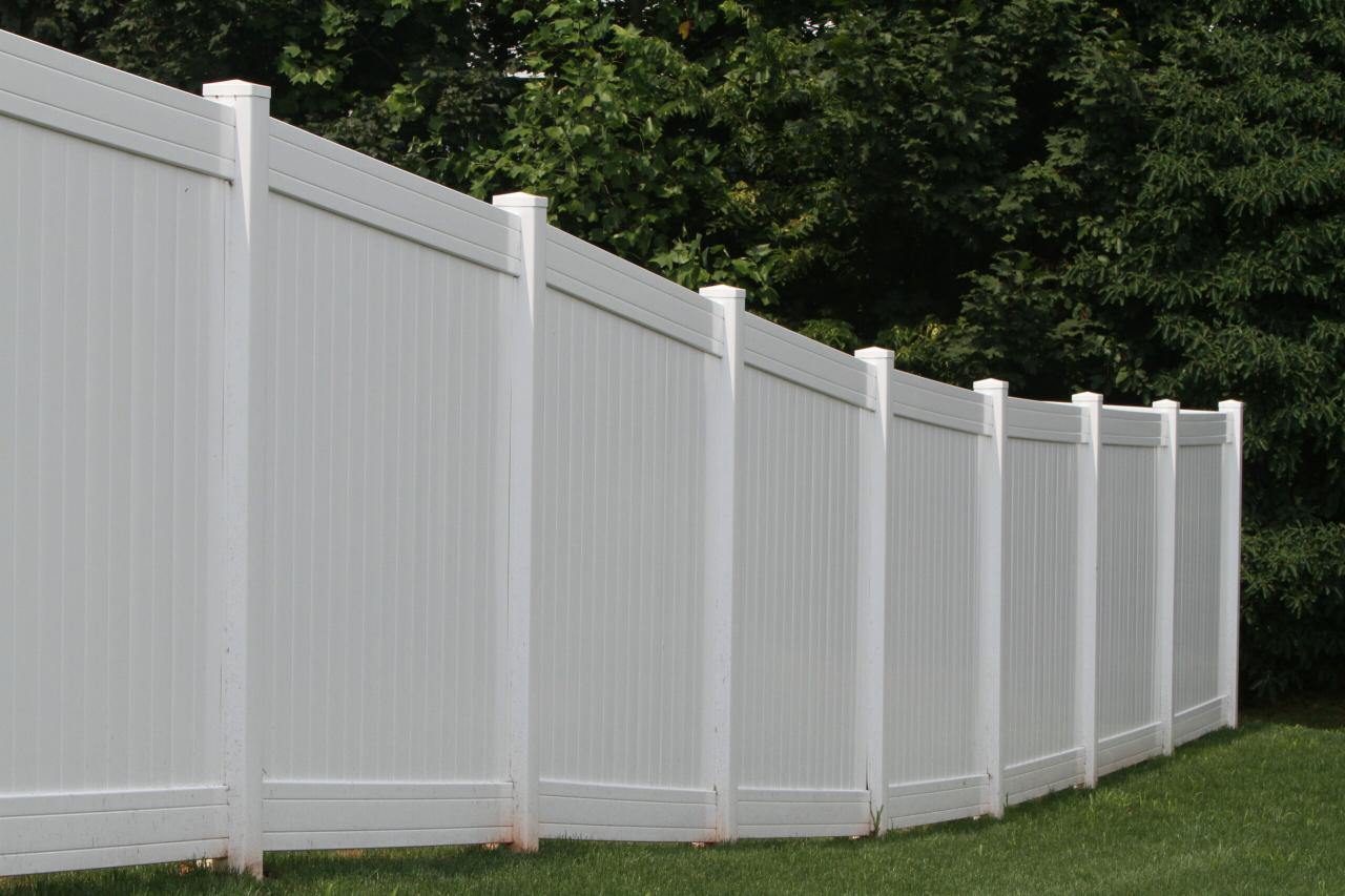 White fence installation