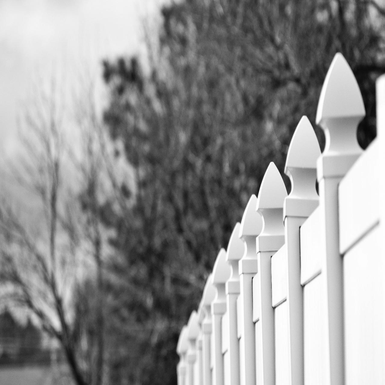 White fence installation