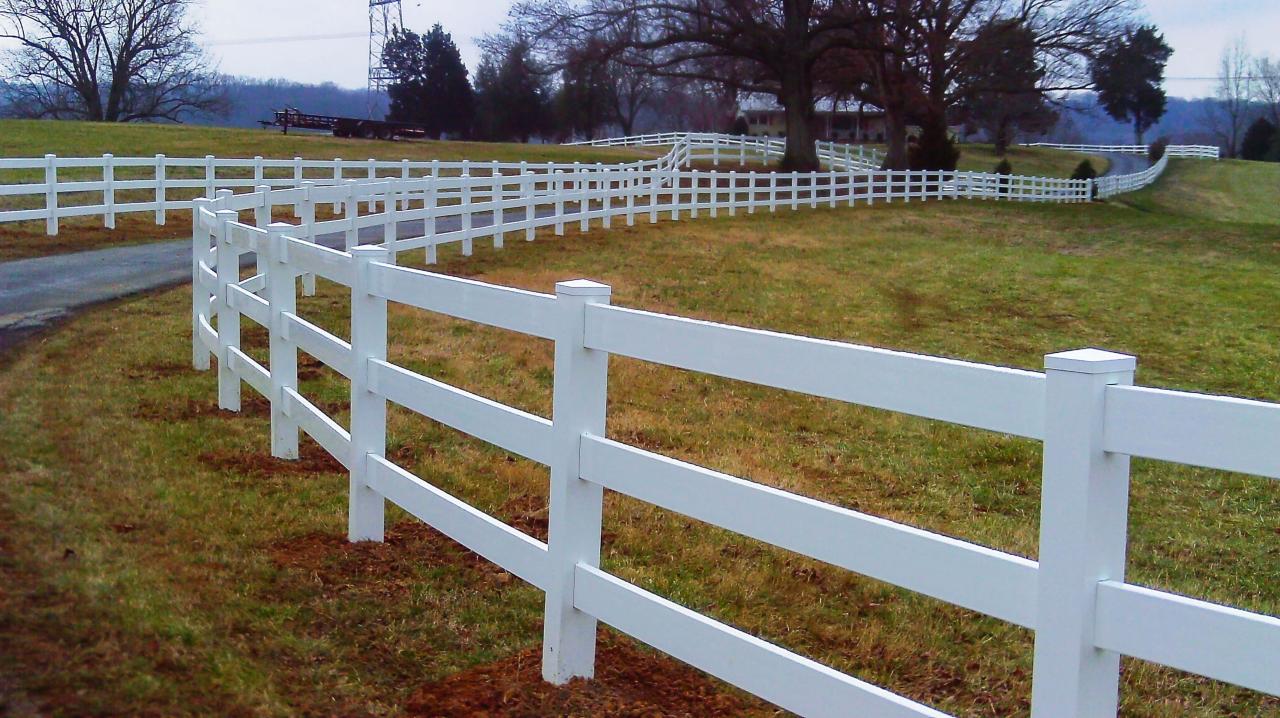 White fence installation