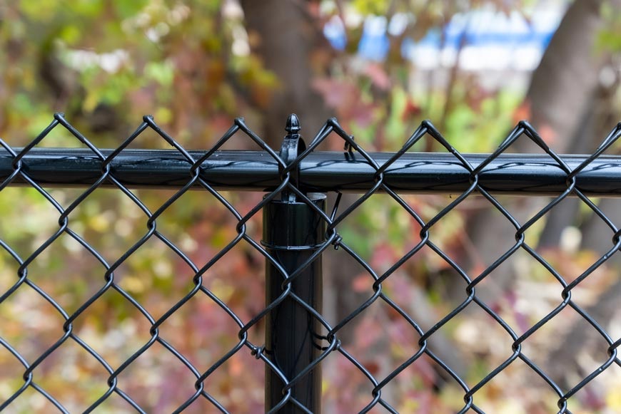 Recycled chain link fence