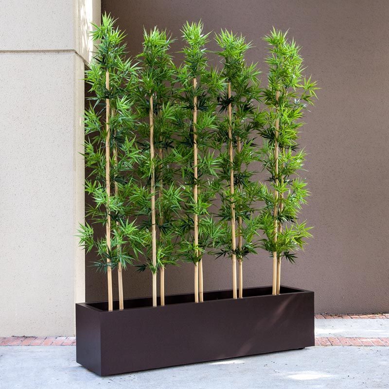 Outdoor artificial bamboo screen