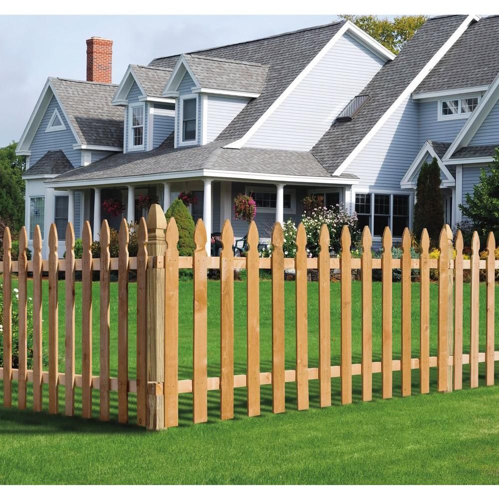 Picket fence wood panels fences wooden fencing ideas designs gate styles tall oak diy dog posts like style flat top