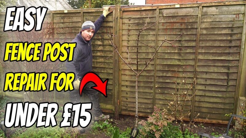 Fence post broken fix under