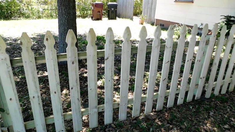 Picket fencing jacksons palisade pales rounded