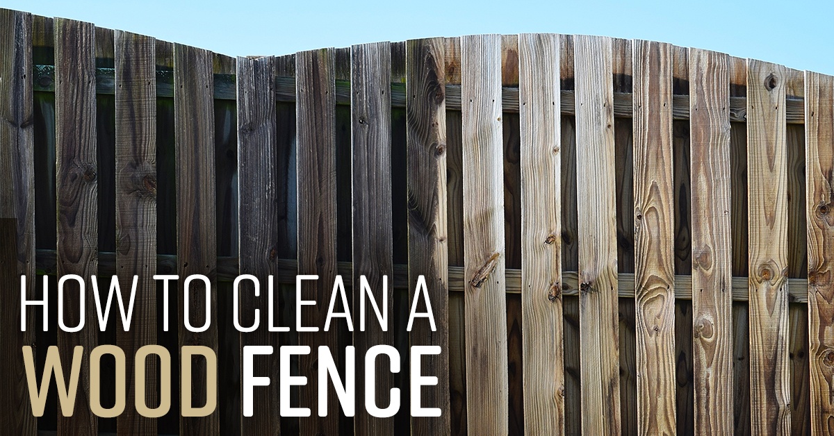 Cleaning solution for wood fence