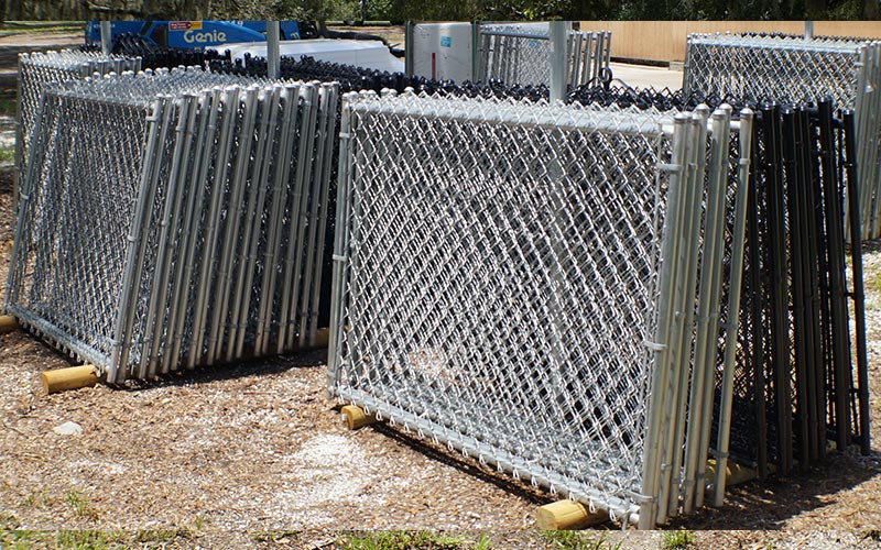 Recycled chain link fence